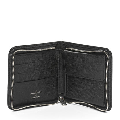 Louis Vuitton Taiga Zip Wallet Black 6 of 8