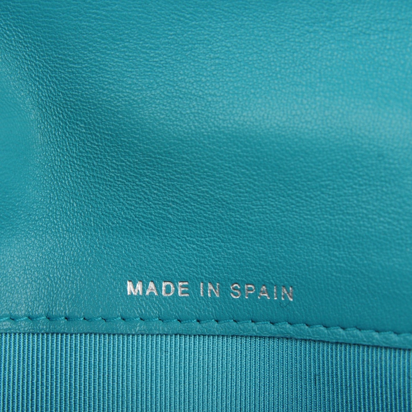 Lambskin Quilted Long Flap Wallet Blue