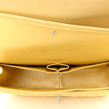 Chanel Iridescent Caviar Quilted Jumbo Double Flap Jaune Yellow 5 of 11