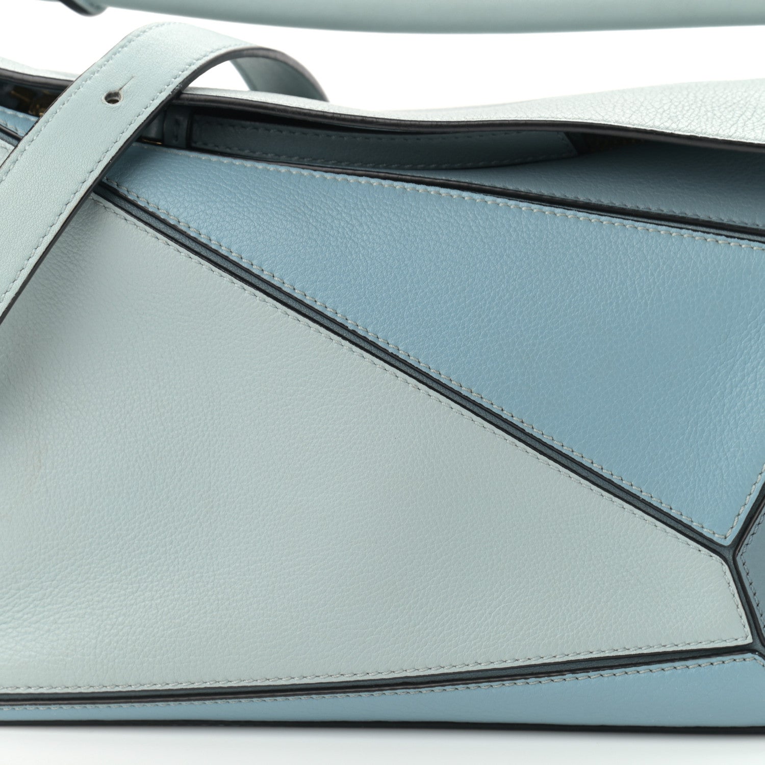 Loewe Calfskin Small Puzzle Bag Aqua Light Blue Stone Blue 8 of 15