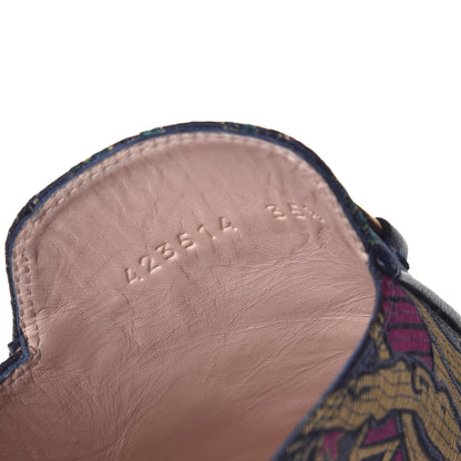 Gucci X DISNEY Jacquard Japanese Donald Duck Womens Princetown Slippers 35.5 Tide Multicolor Bordeaux 8 of 10