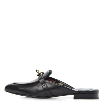 Hermes Goatskin Oz Mules 37.5 Black 1 of 8