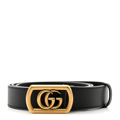 Gucci Calfskin Framed Double G Belt 100 40 Black 1 of 5