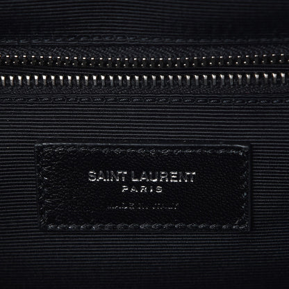 Saint Laurent Grain De Poudre Mixed Matelasse Large Triquilt Monogram Satchel Nude Powder 8 of 8