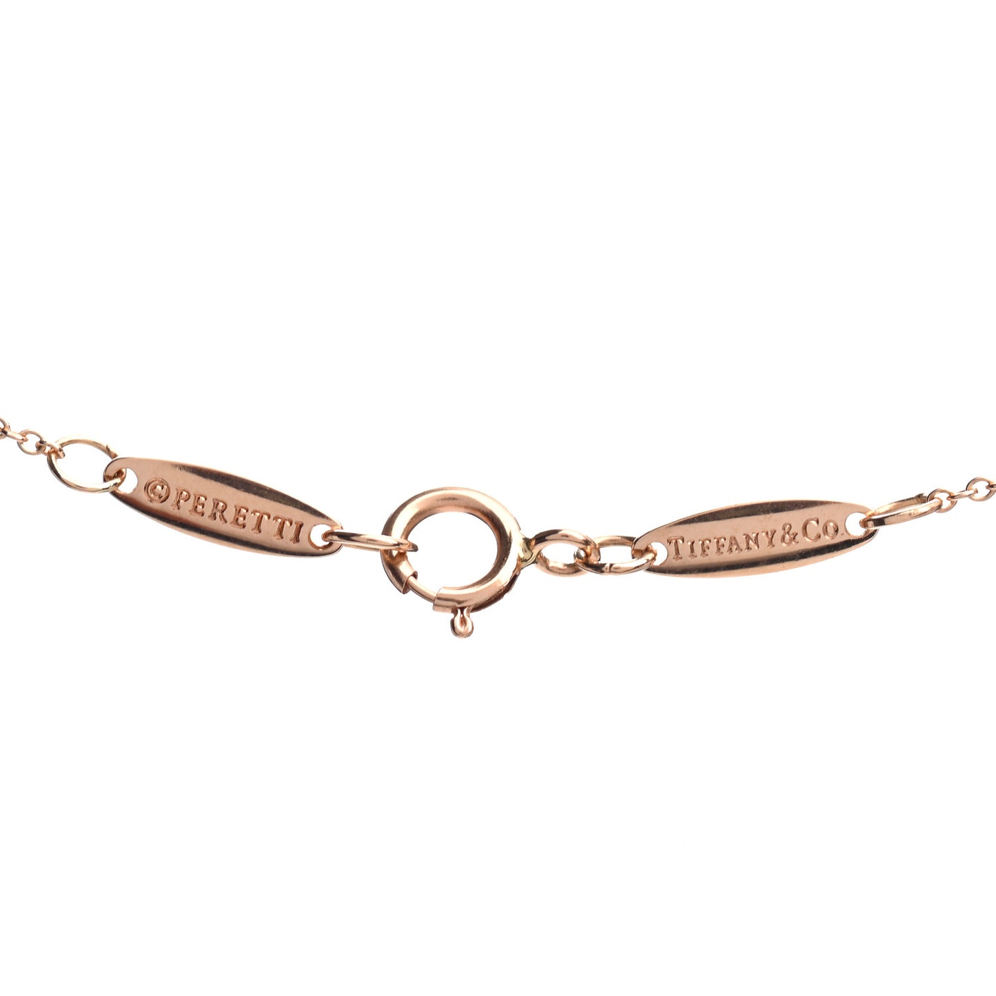 18K Rose Gold 7mm Elsa Peretti Bean Pendant Necklace