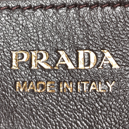 Prada Scamosciato Suede Buckle Belted Bucket Bag Cacao 6 of 9