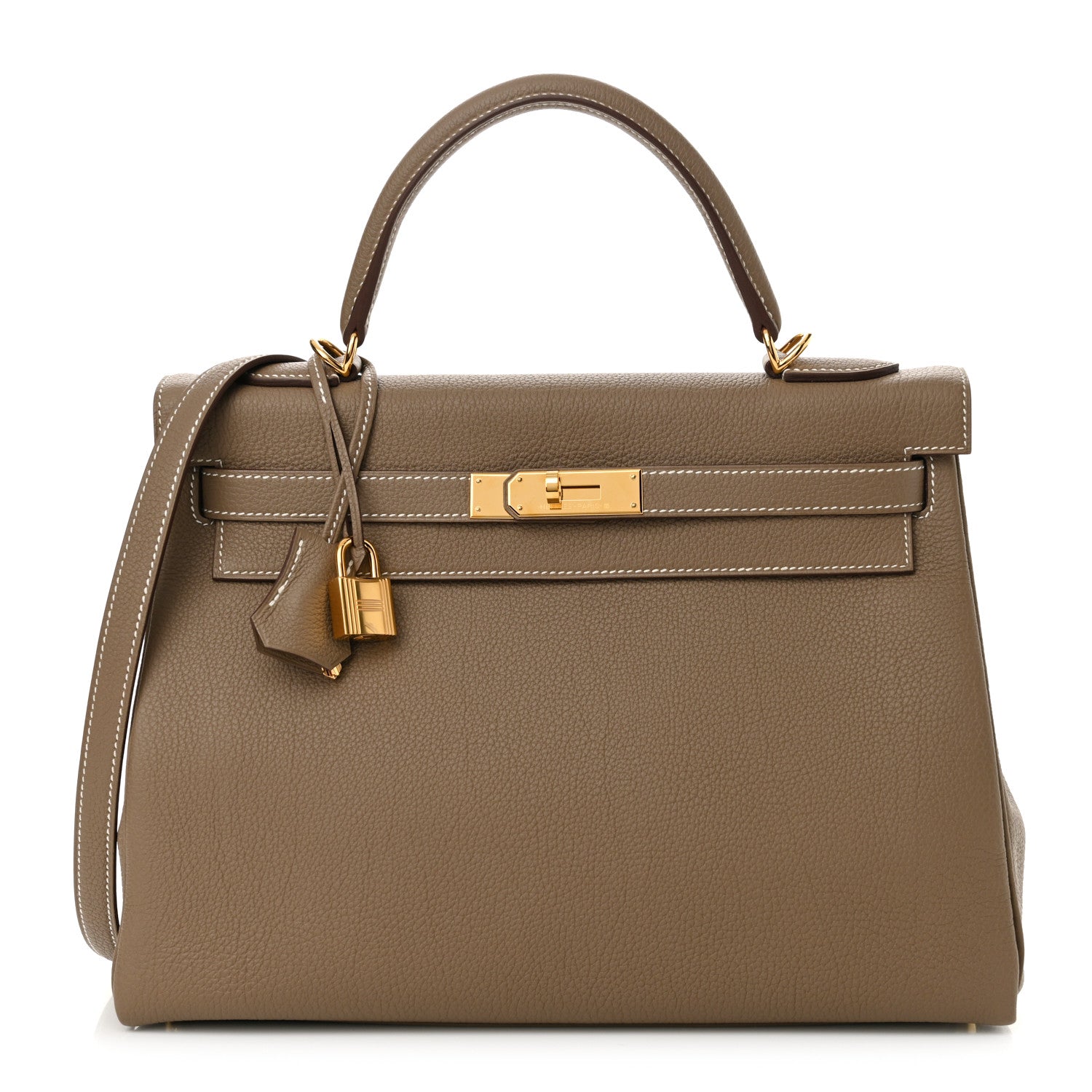 Hermes Togo Kelly Retourne 32 Etoupe 1 of 15
