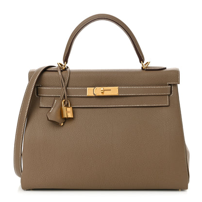 Hermes Togo Kelly Retourne 32 Etoupe 1 of 15