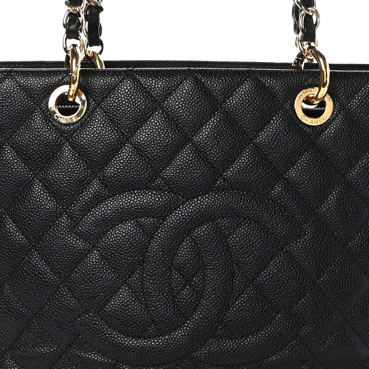 Chanel Caviar Quilted Grand Shopping Tote GST Black 9 of 11