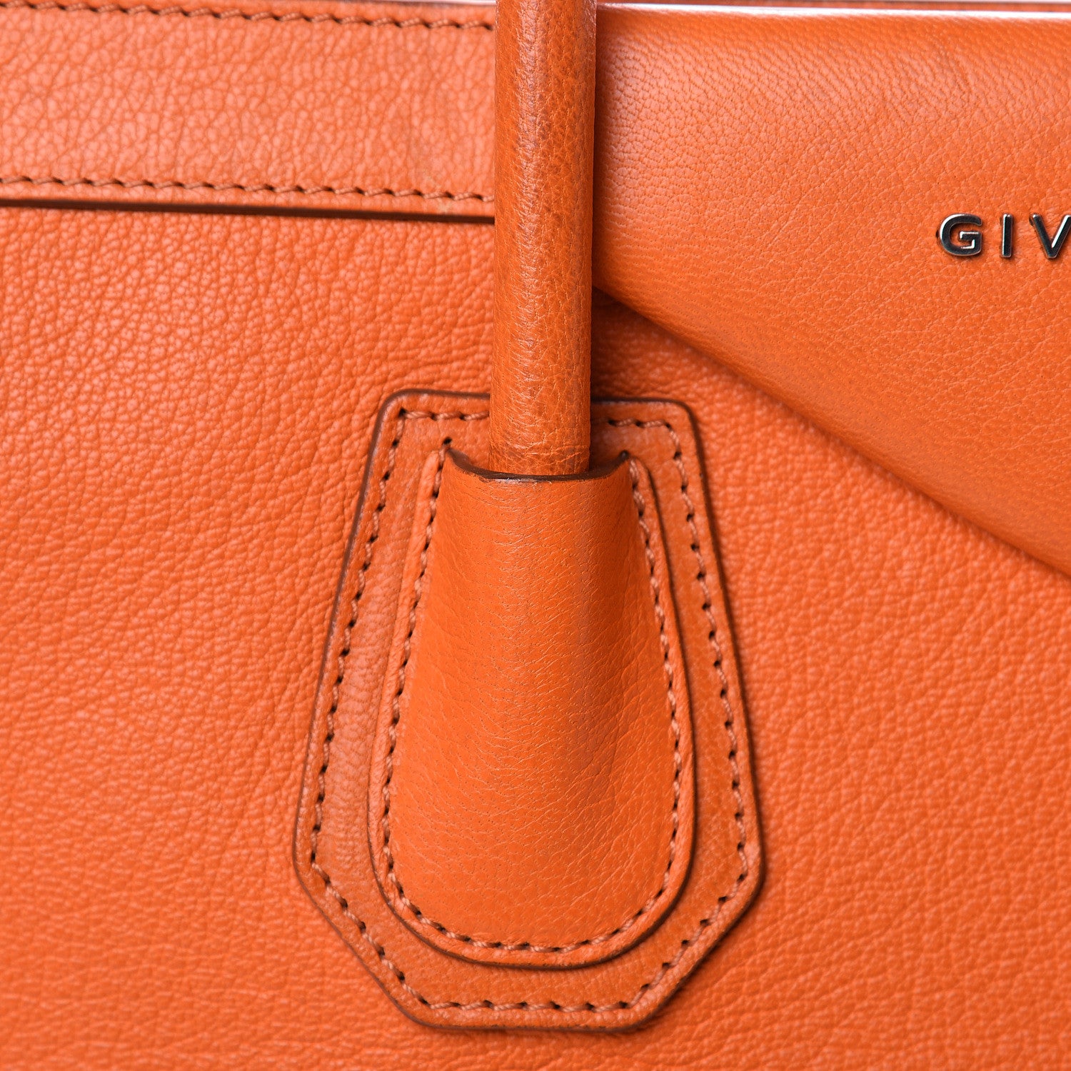 Givenchy Grained Goatskin Antigona Zippered Tote Orange 39 of 44