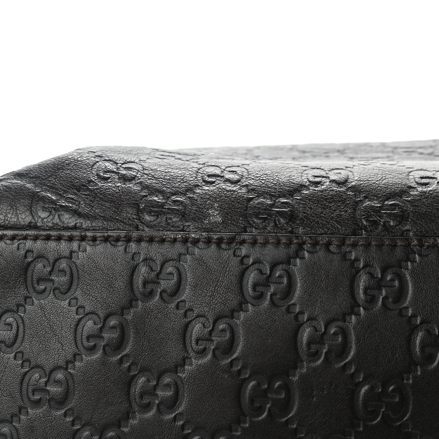 Guccissima Large Hobo Dark Brown