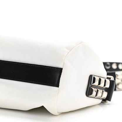 Prada Tessuto Nylon Studded New Vela Shoulder Bag White Fuoco 11 of 11