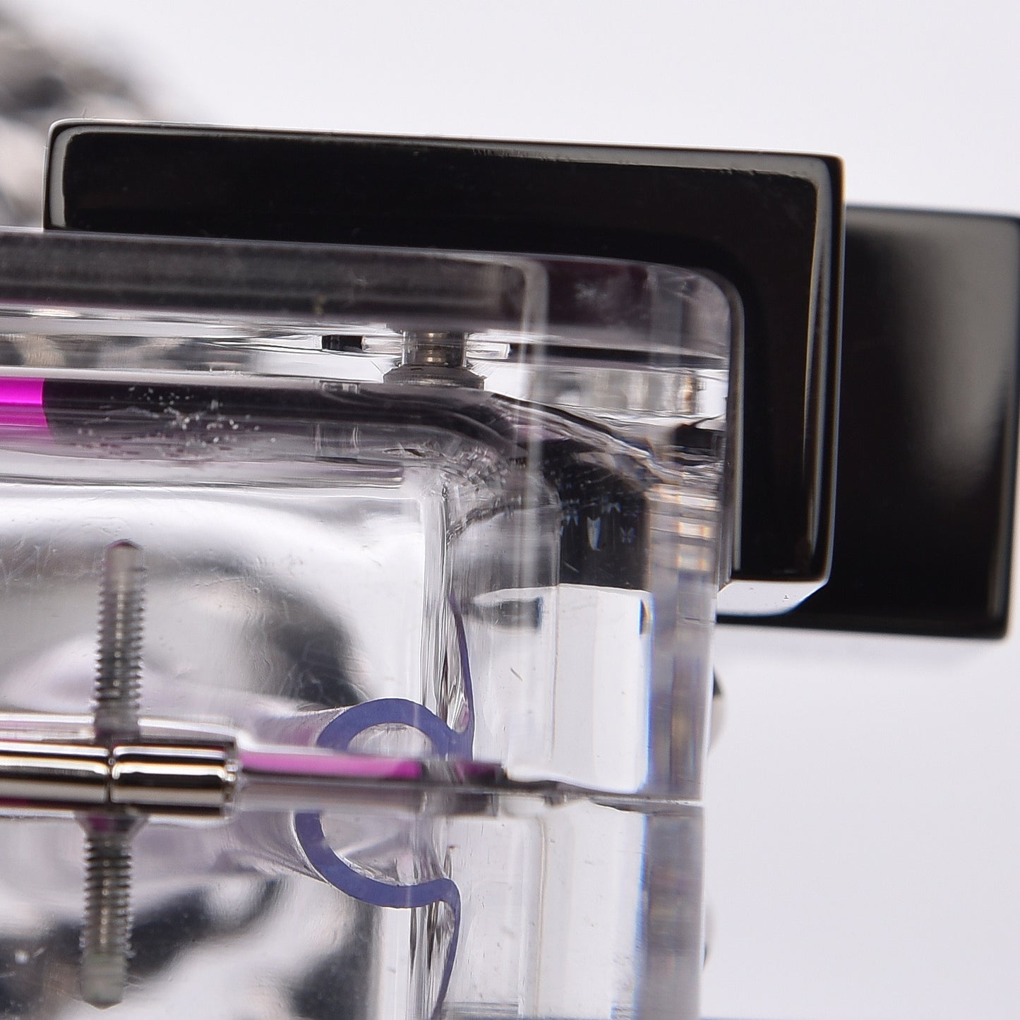 Plexiglass Boy Brick Lego Clutch Black Pink