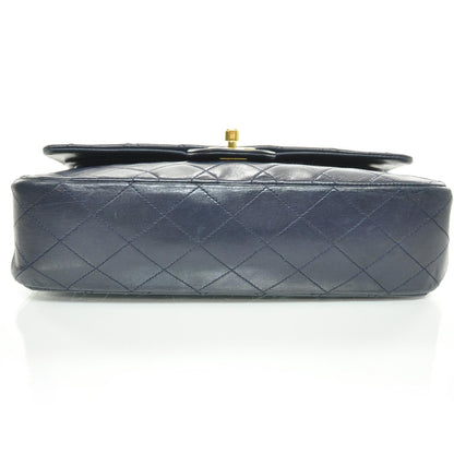 Chanel Lambskin Quilted Medium Double Flap Navy 4 of 11