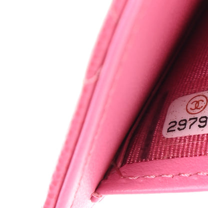 Chanel Caviar Quilted Compact Flap Wallet Pink 7 of 8