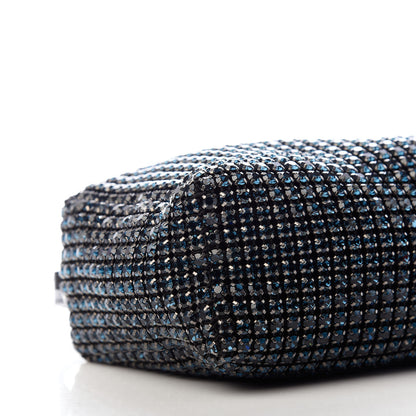 Alexander Wang Mesh Crystal Rhinestone Mini Heiress Pouch Navy 8 of 10