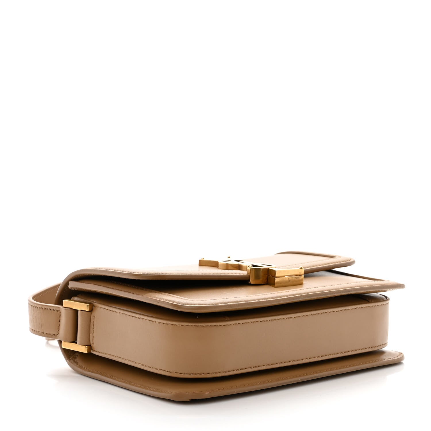 Saint Laurent Smooth Calfskin Small Solferino Satchel Natural Tan 4 of 10