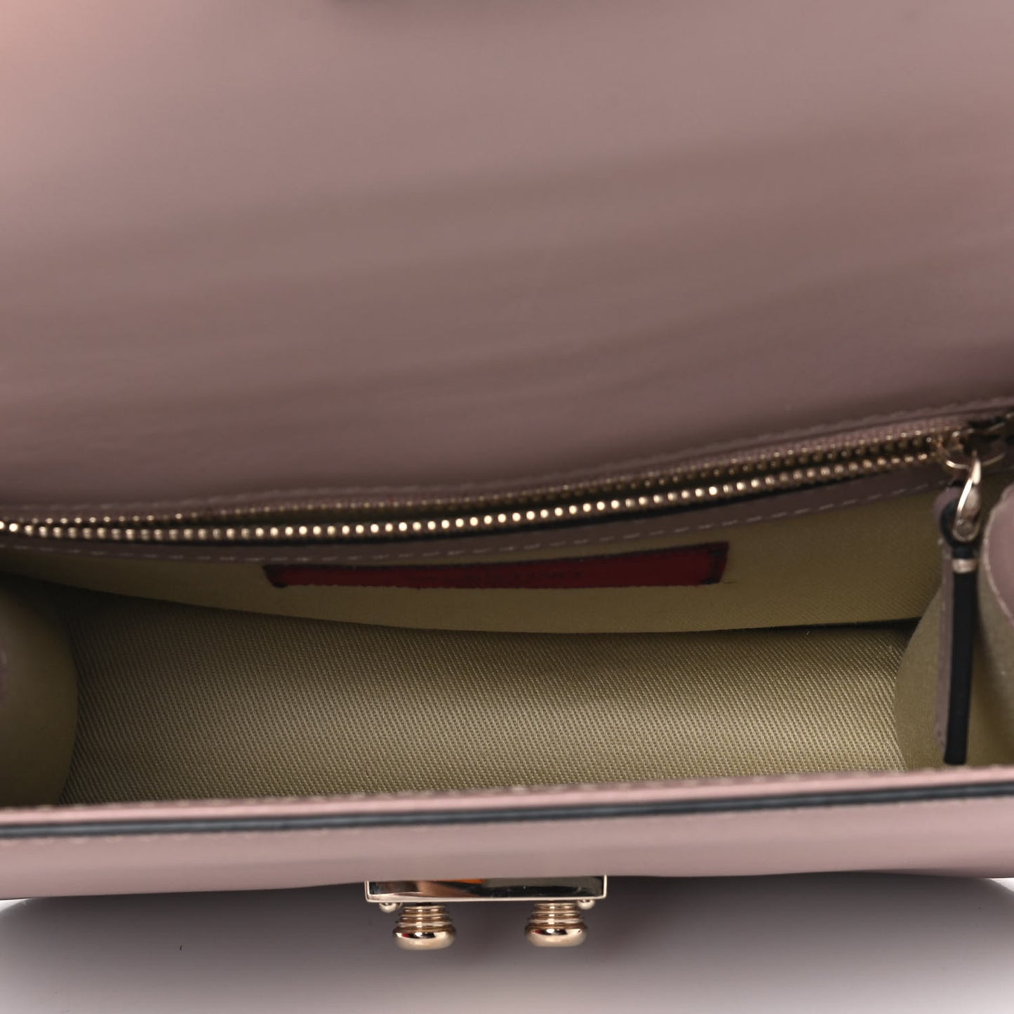 Vitello Small Glam Lock Rockstud Flap Poudre