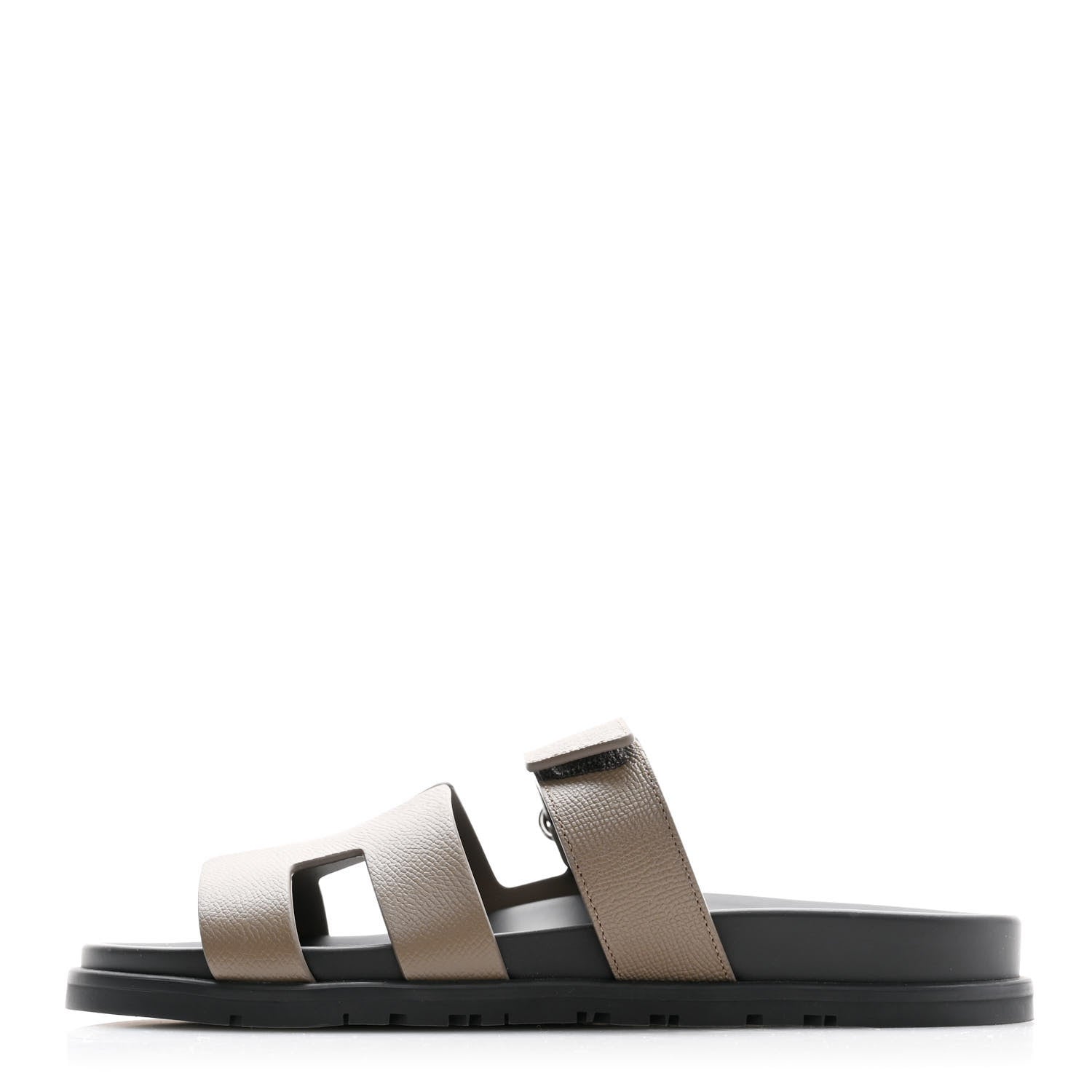 Hermes Epsom Womens Chypre Sandals 39 Etoupe 1 of 8