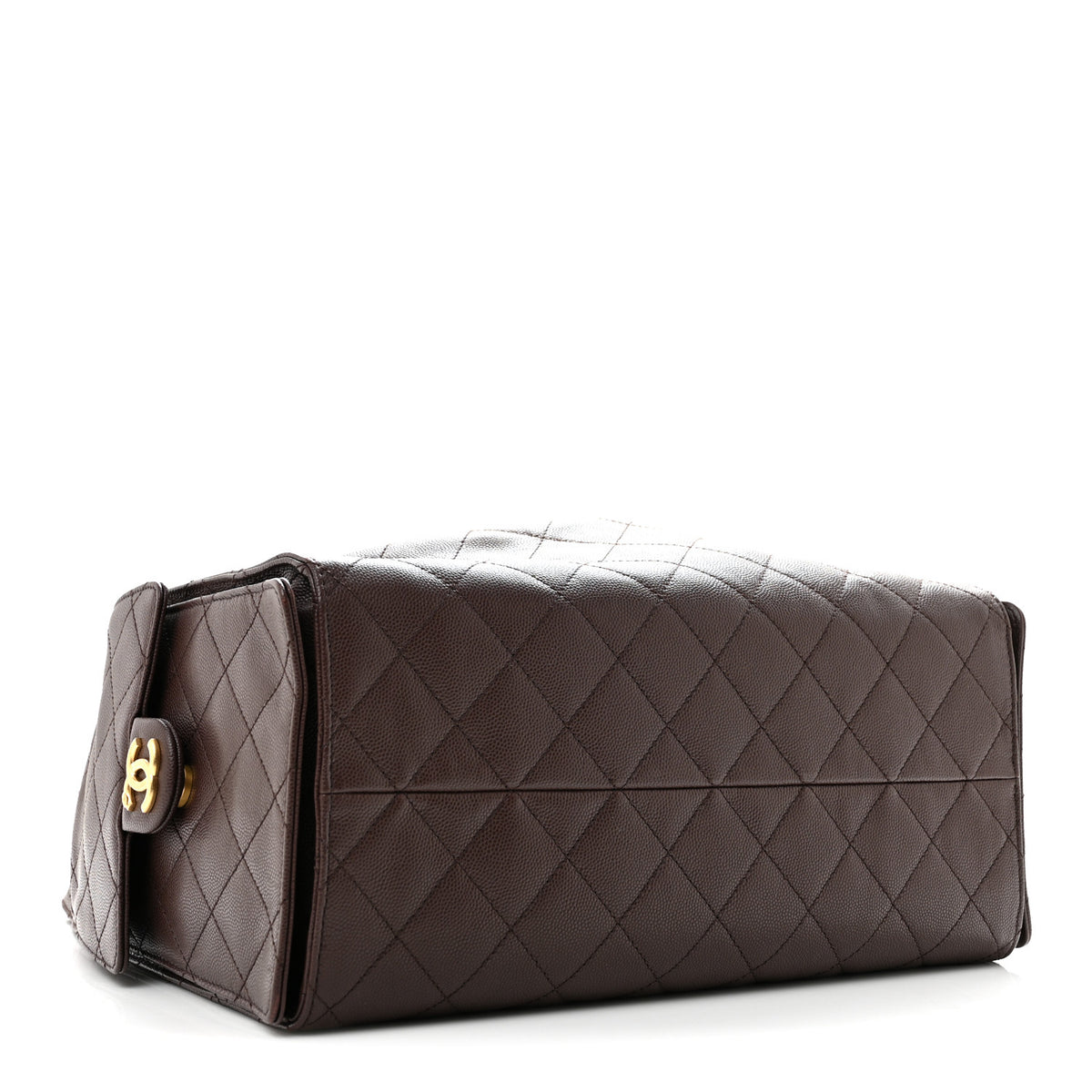 Caviar Quilted Medium Chanel 25 Handbag Dark Brown