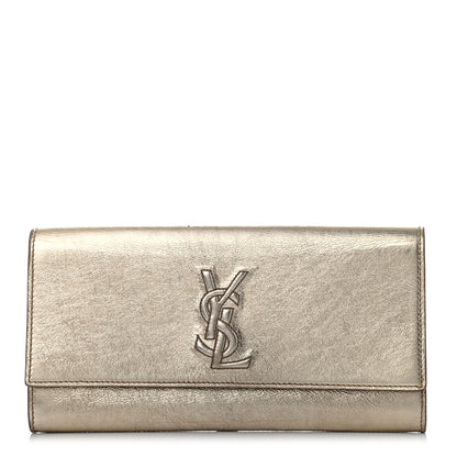 Saint Laurent Metallic Textured Calfskin Monogram Small Belle De Jour Clutch Gold 1 of 7