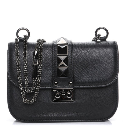 Valentino Garavani Vitello Small Glam Lock Rockstud Flap Black 1 of 6