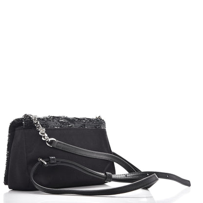 Saint Laurent Sequins Toy West Hollywood Shoulder Bag Nero Argento 3 of 7