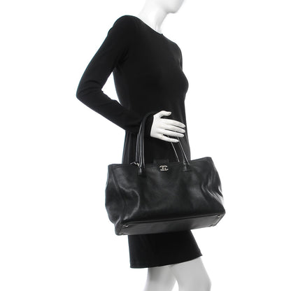 Chanel Calfskin Cerf Executive Shopper Tote Black 2 of 15