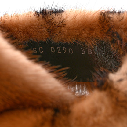 Louis Vuitton Mink Fur Bom Dia Slippers 38 Cognac 8 of 11