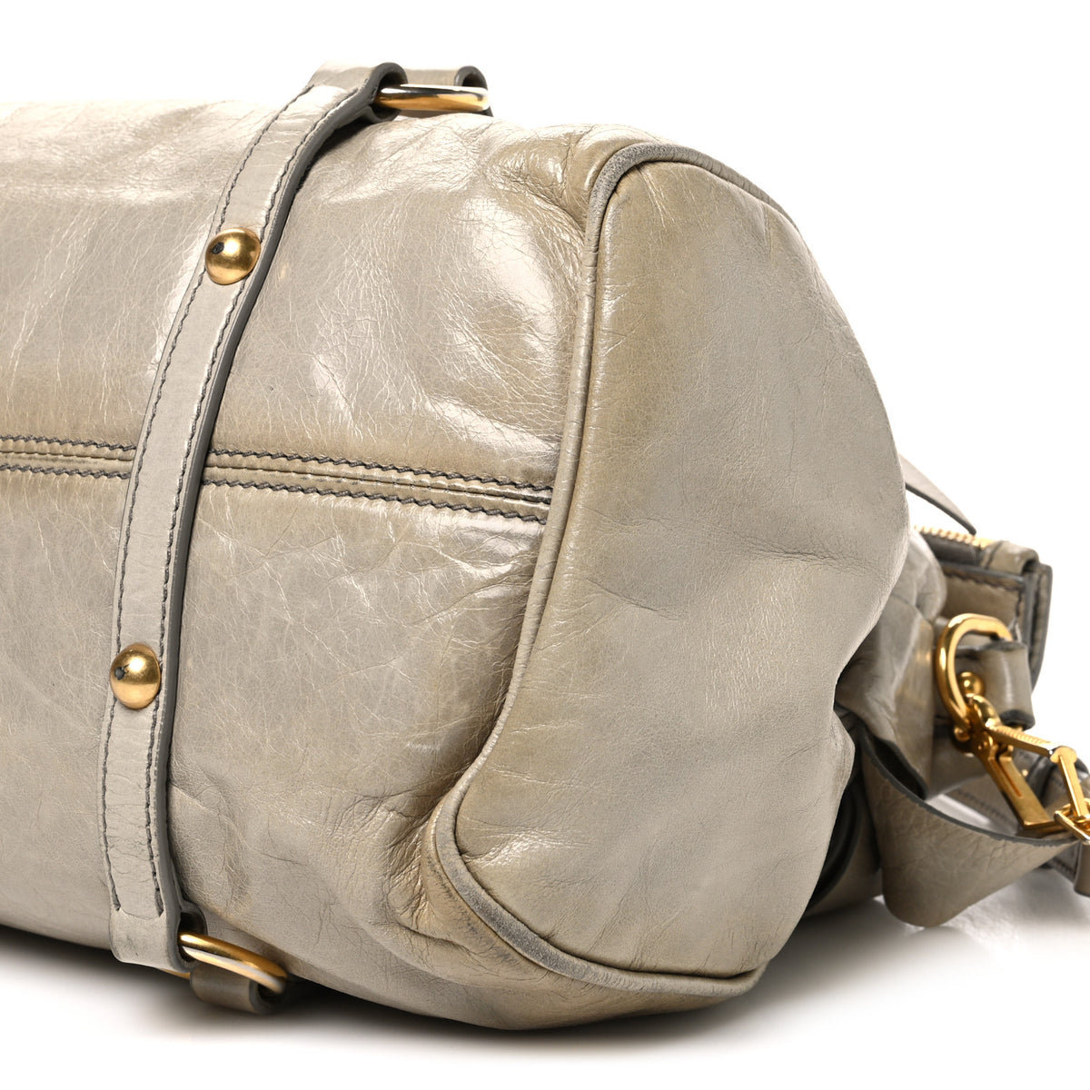 Miu Miu Vitello Lux Medium Bow Bag Pomice 10 of 10