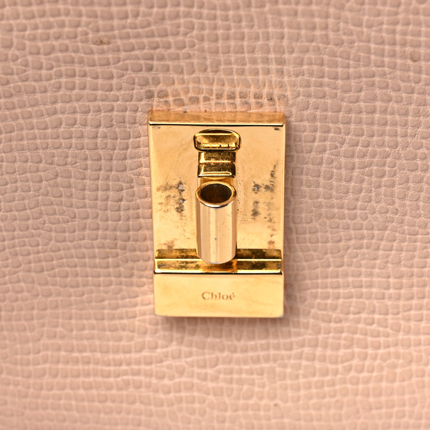 Chloe Grained Calfskin Lambskin Mini Bi-Color Drew Shoulder Bag Powder Beige Caramel 13 of 15