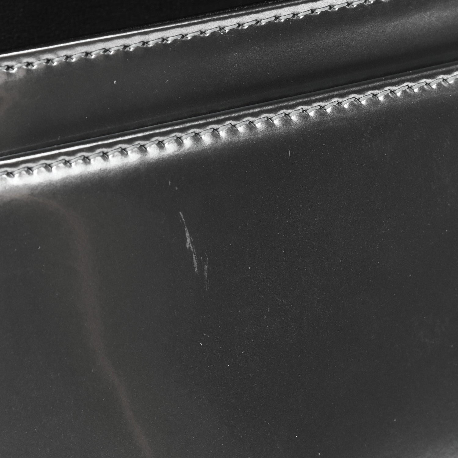 Christian Dior Metallic Patent Micro-Cannage Diorama Wallet on Chain Pouch Silver 7 of 10