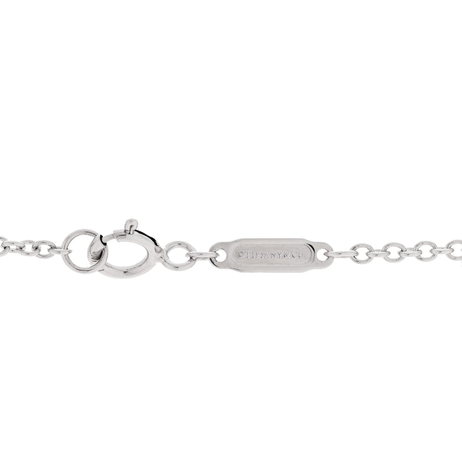 Tiffany 18K White Gold Diamond Knot Necklace 4 of 6