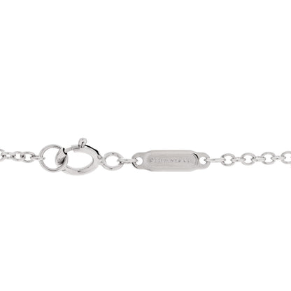 Tiffany 18K White Gold Diamond Knot Necklace 4 of 6