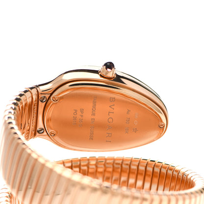 Bulgari 18K Rose Gold Diamond Bezel 35mm Serpenti Double Spiral Quartz Watch 4 of 5