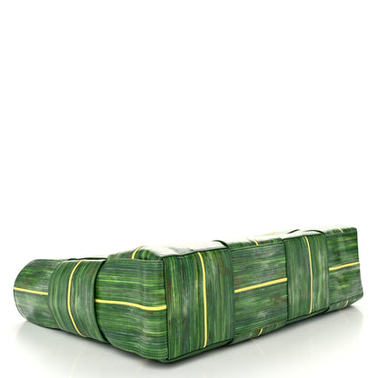 Bottega Veneta Calfskin Intrecciato Tropical Leaf Printed Large Arco Tote Raintree Seagrass Sherbert 4 of 9