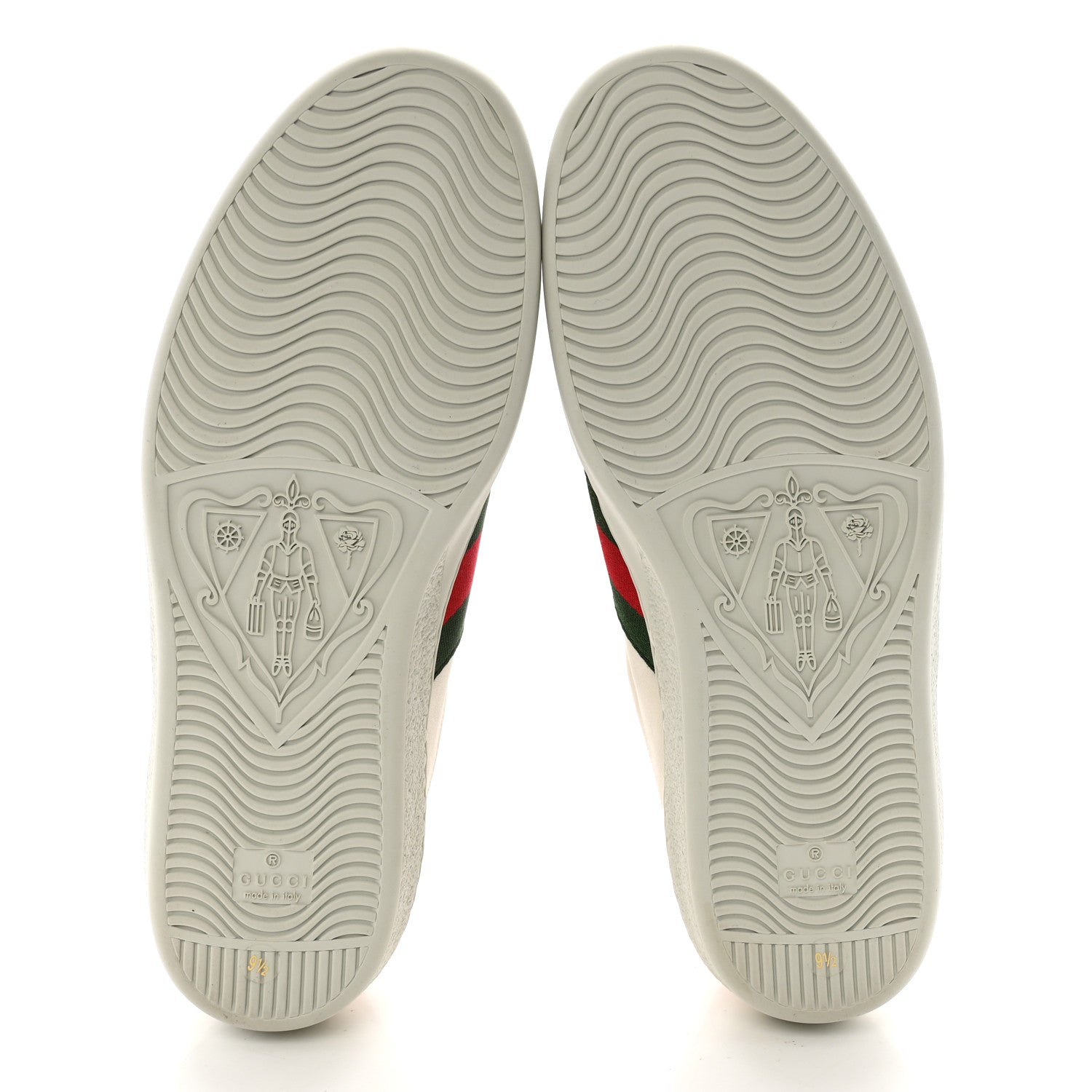 Gucci X FREYA HARTAS Calfskin Miro Soft Web Mythical Creature Embroidered Mens Ace Sneakers 9.5 New Mystic White 6 of 9