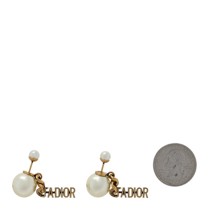 Christian Dior Pearl J'Adior Tribales Earrings Aged Gold 2 of 5