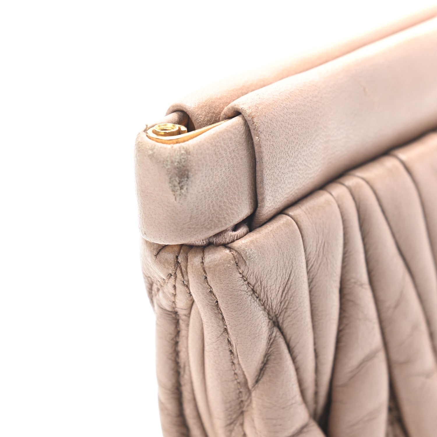 Miu Miu Nappa Matelasse Clutch Cammeo 7 of 7