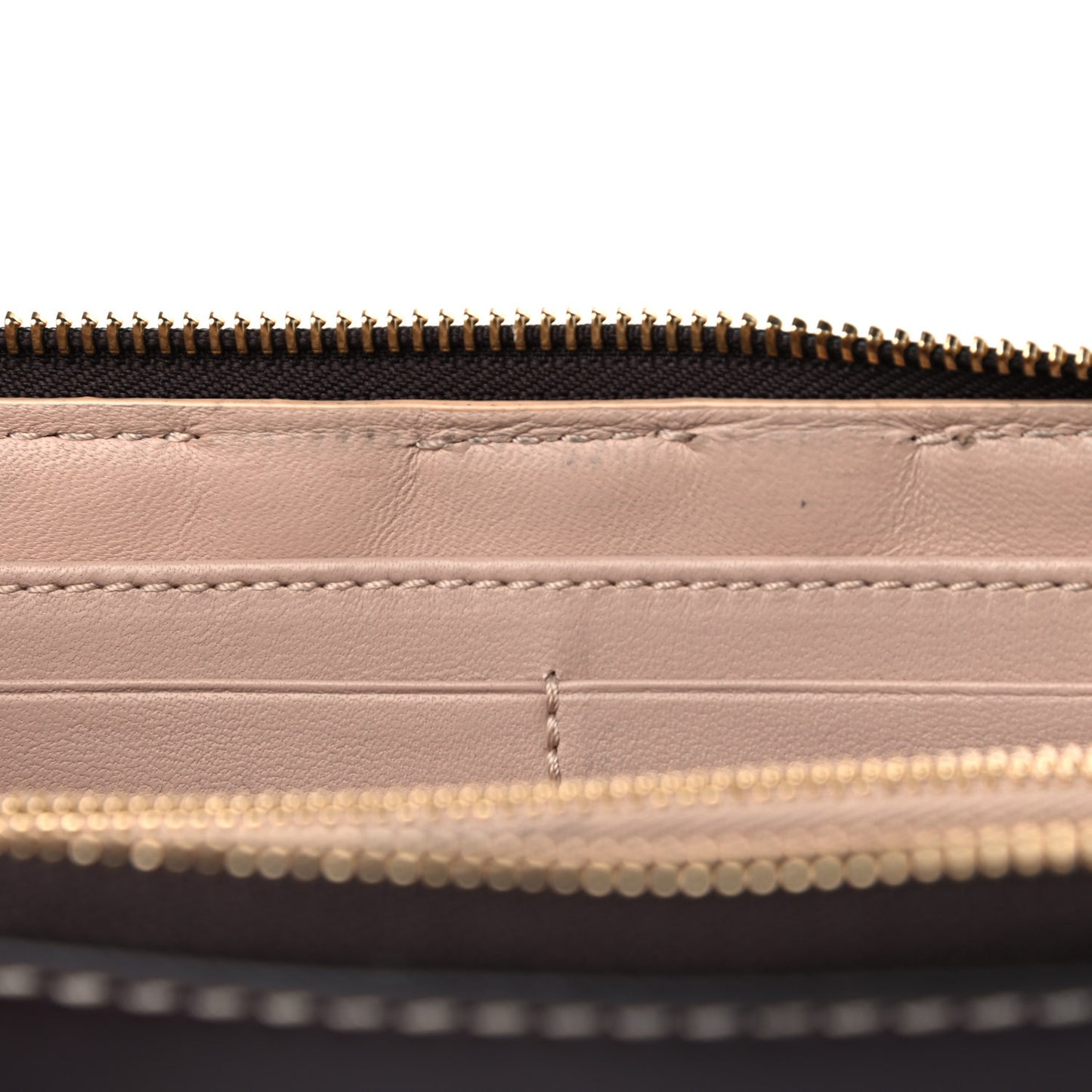 Calfskin Marcie Long Zip Around Wallet Black Raisin