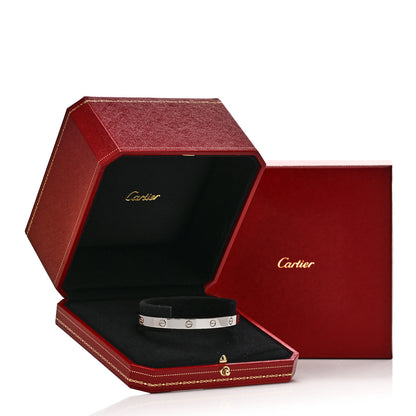 Cartier 18K White Gold LOVE Cuff Bracelet 20 4 of 4