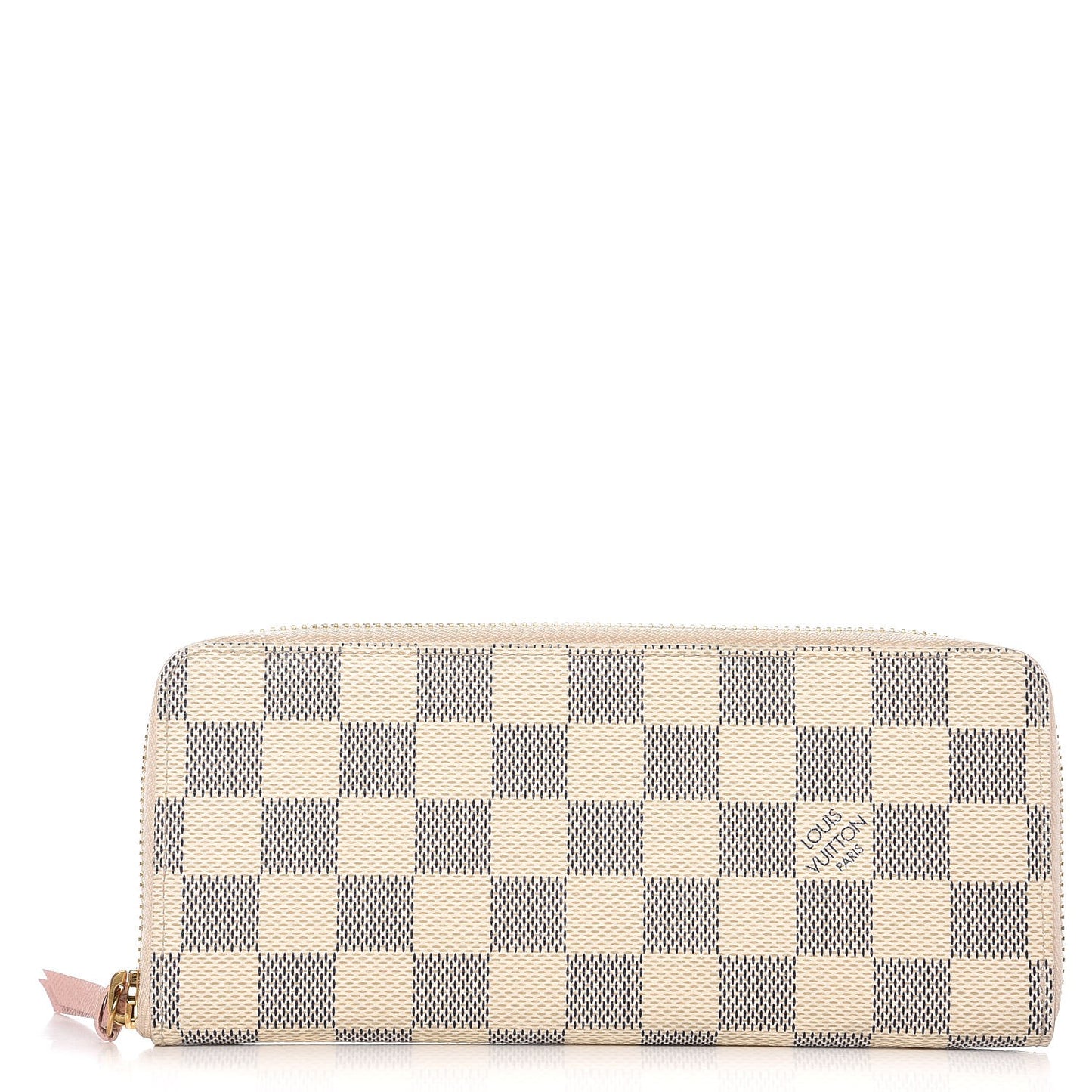 Damier Azur Clemence Wallet Rose Ballerine
