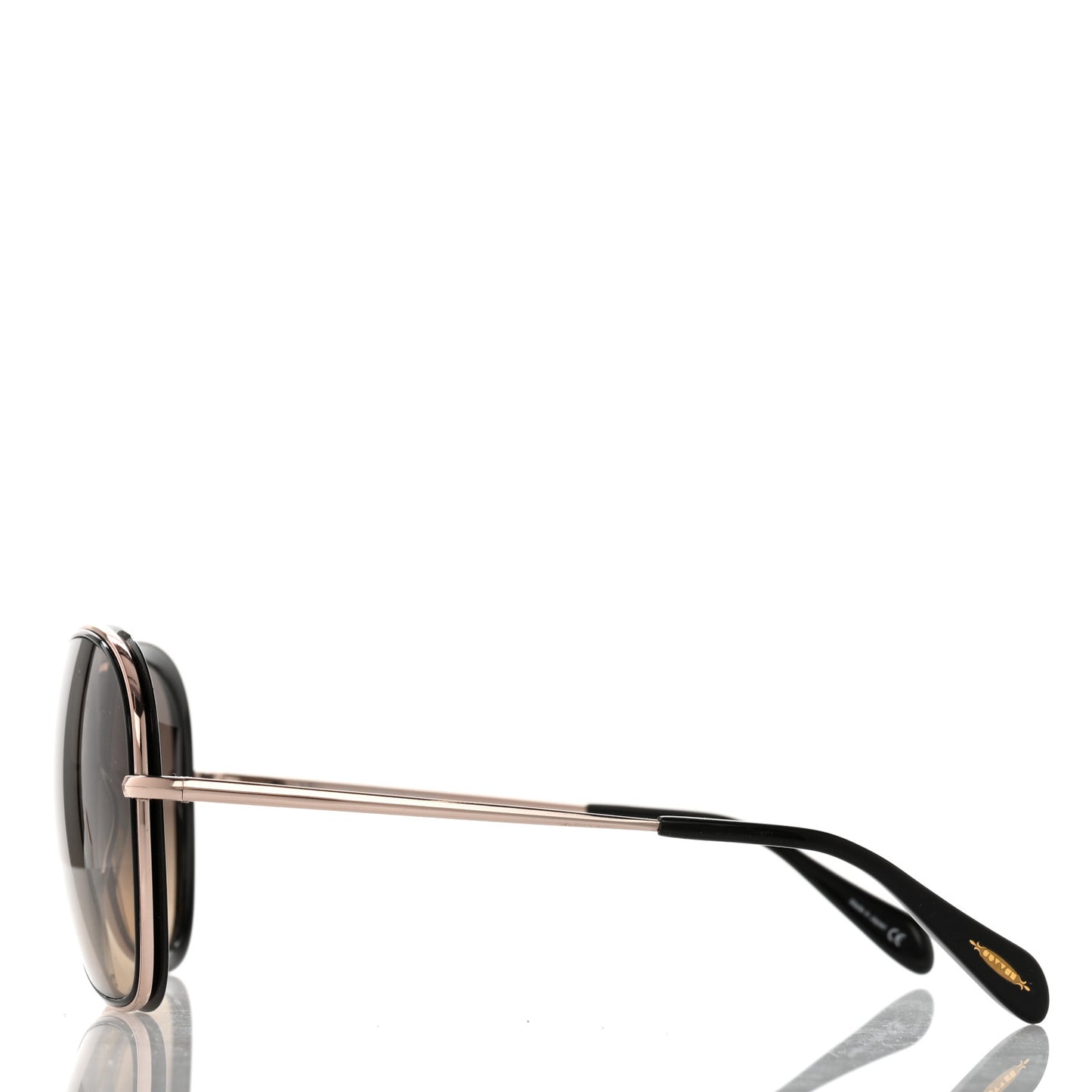 Emely Round Sunglasses Black Gold