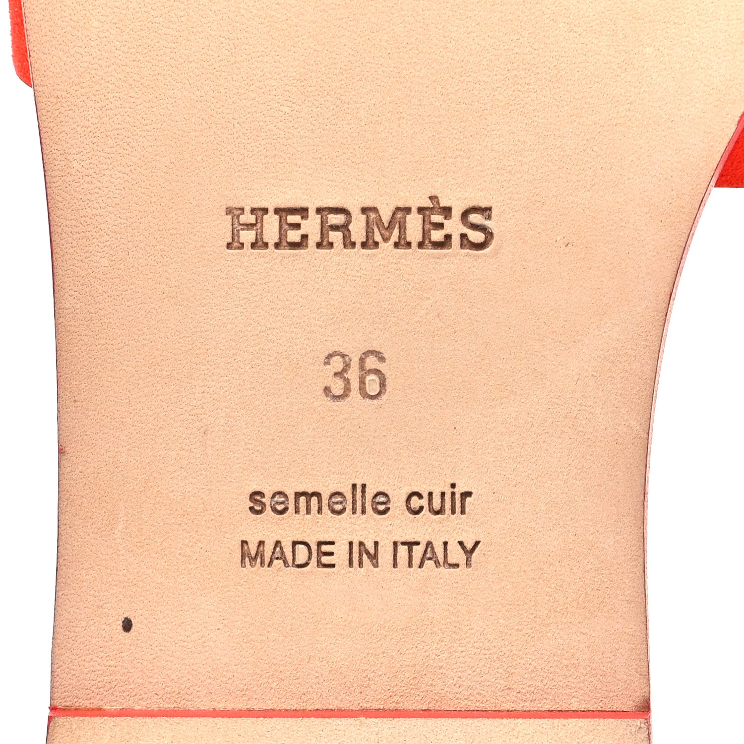 Hermes Suede Goatskin Oran Sandals 36 Rouge Grenadine 7 of 10