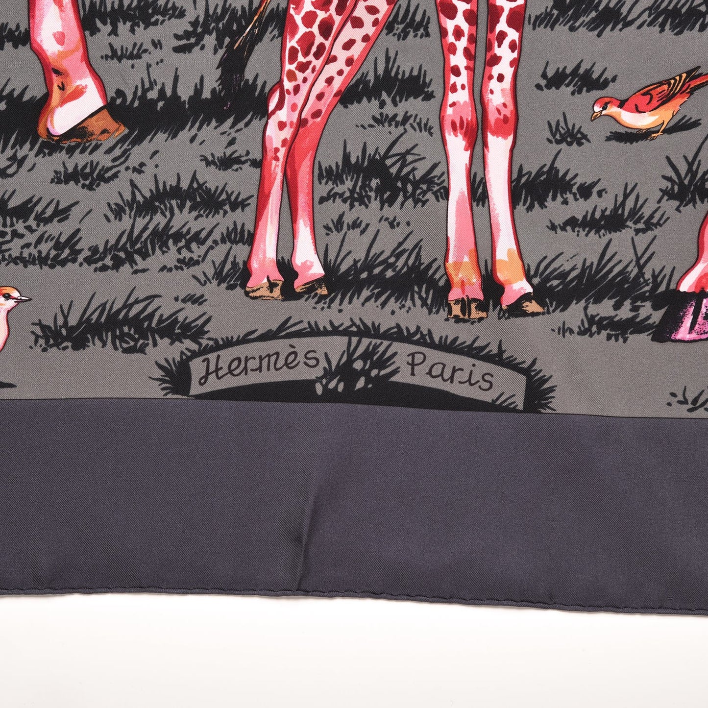 Silk Les Girafes Scarf 90