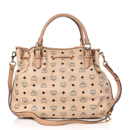MCM Visetos Medium Drawstring Shopper Beige 5 of 20