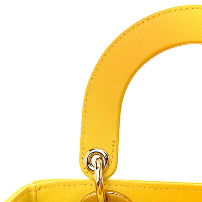 Christian Dior Lambskin Cannage Gradient Small My ABCDior Lady Dior Yellow 16 of 17