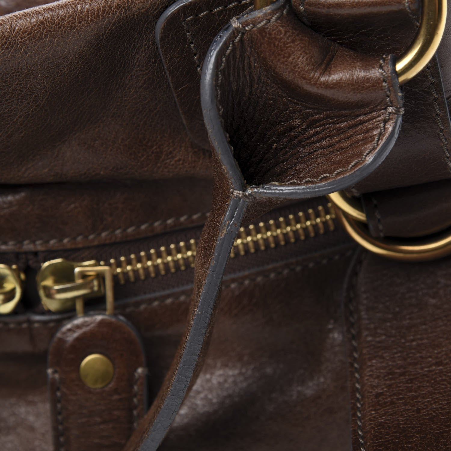 Chloe Calfskin Bay Tote Brown 15 of 16