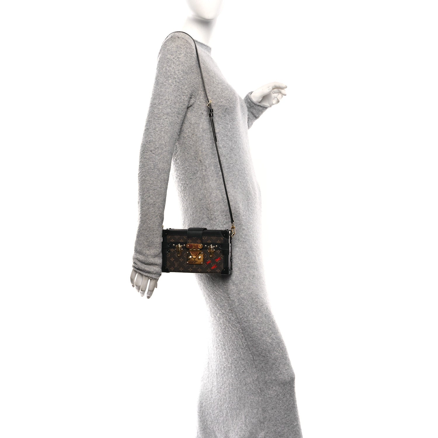 Louis Vuitton Monogram Petite Malle Black 2 of 9