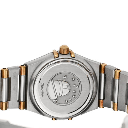 Omega Stainless Steel 18K Yellow Gold Diamond Bezel 22mm Constellation Quartz Watch Champagne 1367.10.00 4 of 4